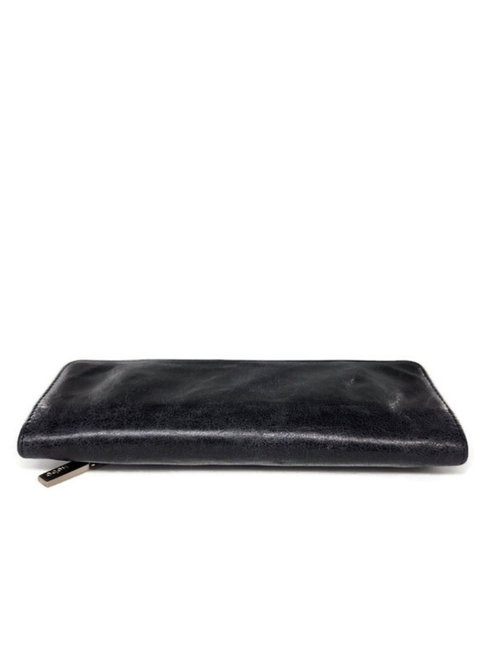 HOBO Sadie International Black Distressed Leather Tri-Fold Key Chain Wallet - Picture 6 of 14